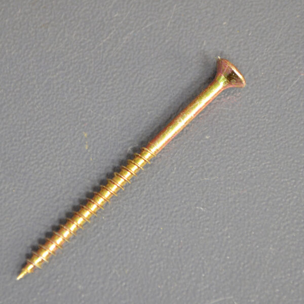 5mm Zinc+Yellow Hardened Countersunk Chipboard Screw