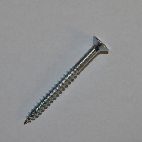 10 Gauge Zinc+Clear Hardened Twin Thread Countersunk Wood Screw