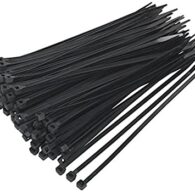 4.8 x 160mm Nylon Cable Ties Black (100)