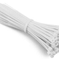 4.8 x 160mm Nylon Cable Ties White (100)