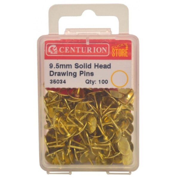 9.5mm Solid Head Drawing Pin 100 Pack