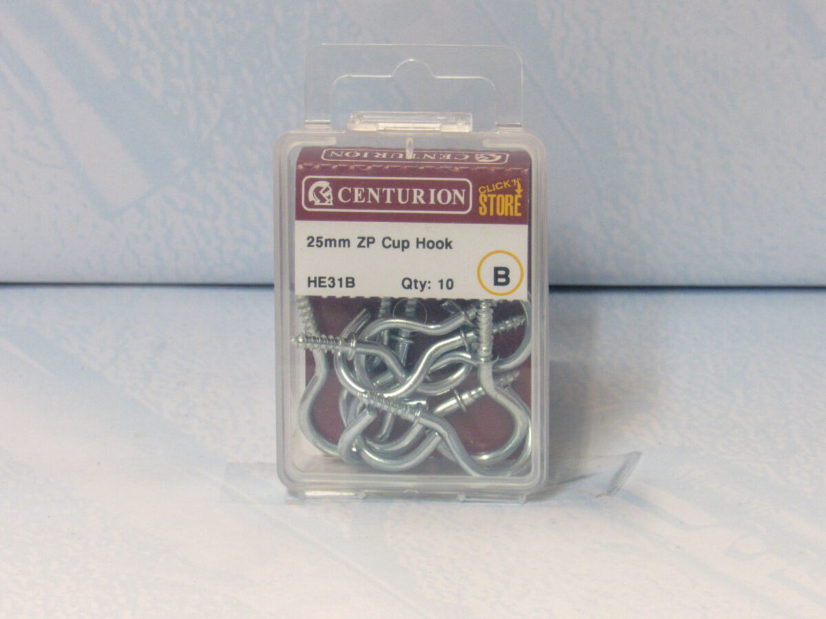 25mm ZP Shouldered Cup Hook 10 pack - Image 2