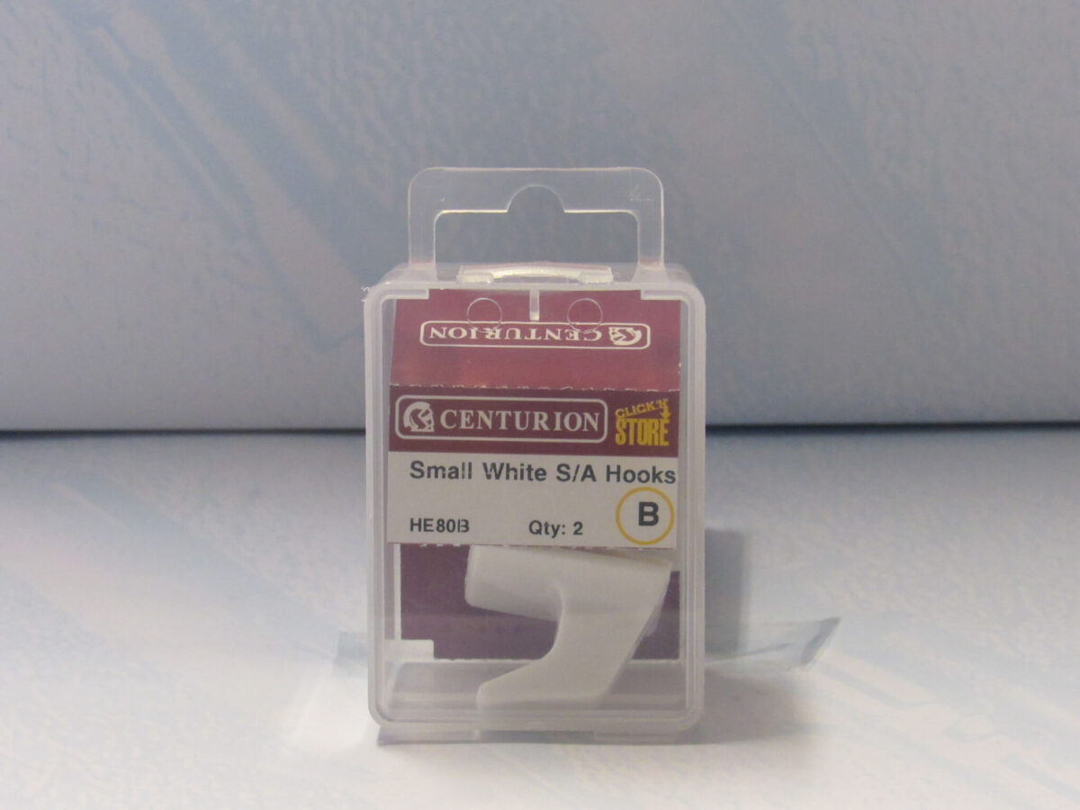 30mm x 30mm Plastic Self Adhesive Hooks 2 Pack - Image 2