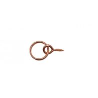 15mm Coppered Picture Screw Rings 6 pack