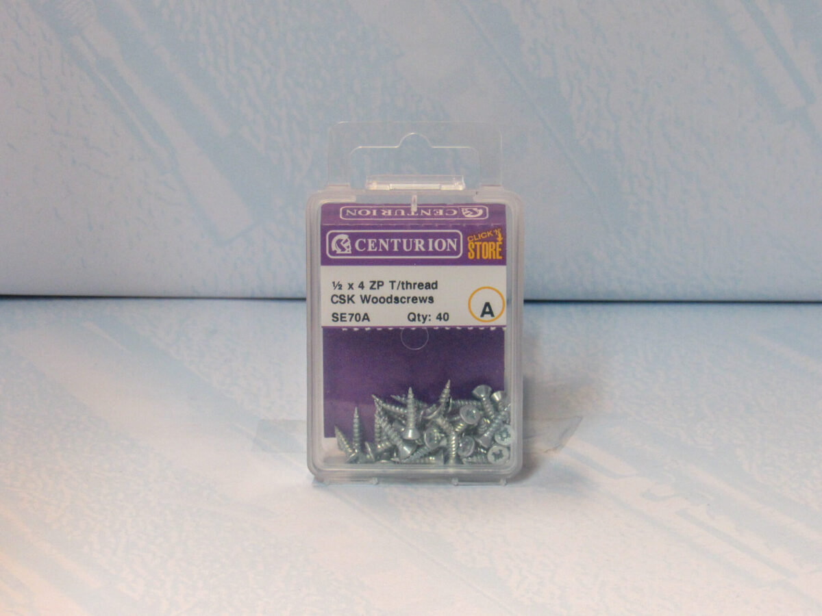 1/2" x 4 ZP Twin Woodscrews CSK 40 pack - Image 2