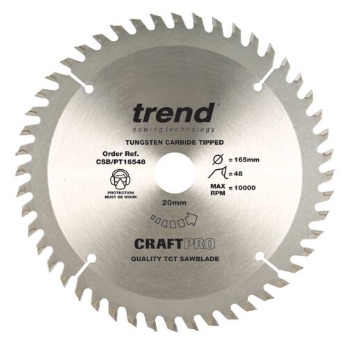 Trend 165 X 48t X 20mm Craft Blade Pt Tcp