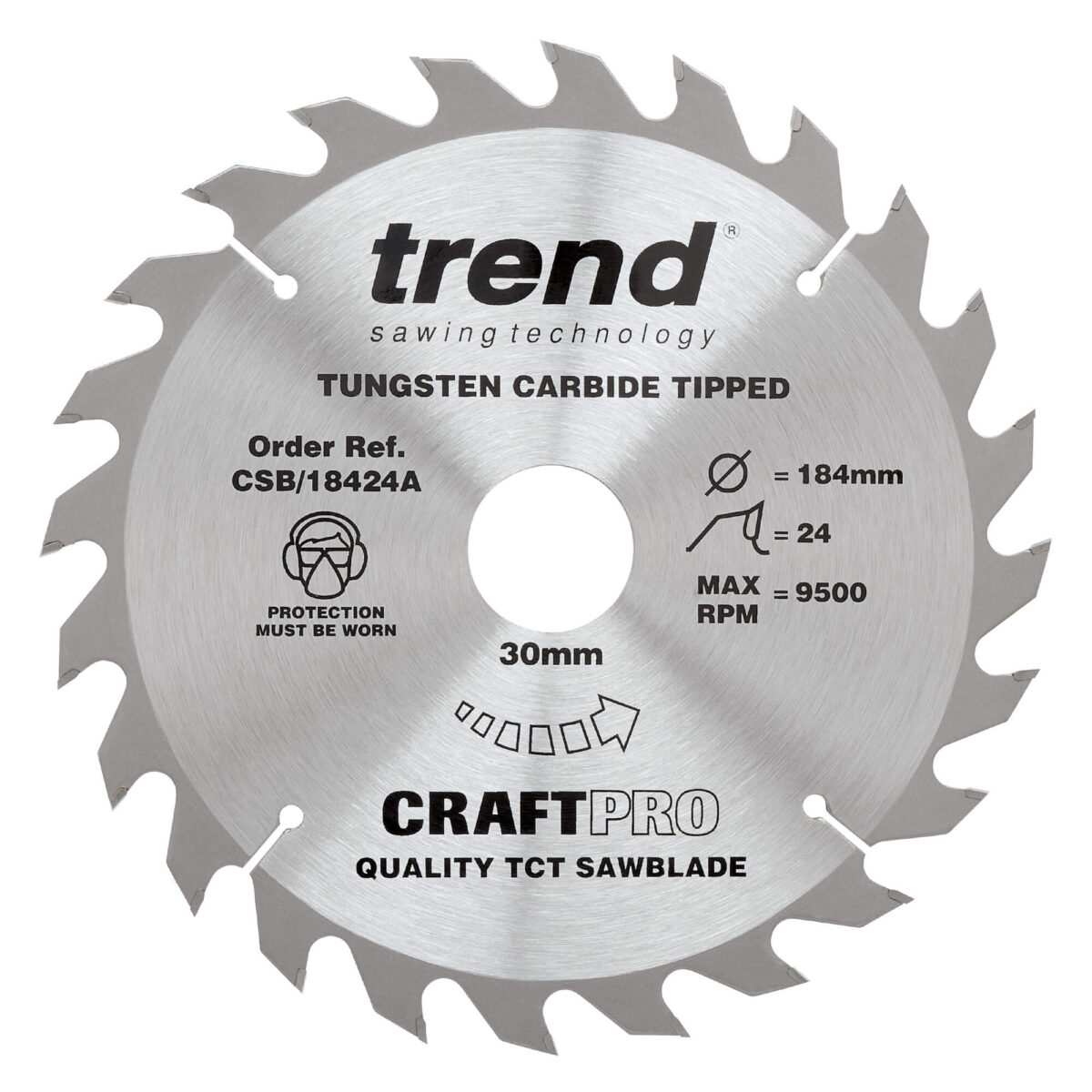 Trend 184mm X 24t X 30mm Craft Blade - Image 2