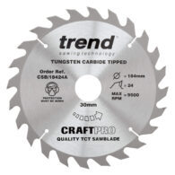 Trend 184mm X 24t X 30mm Craft Blade