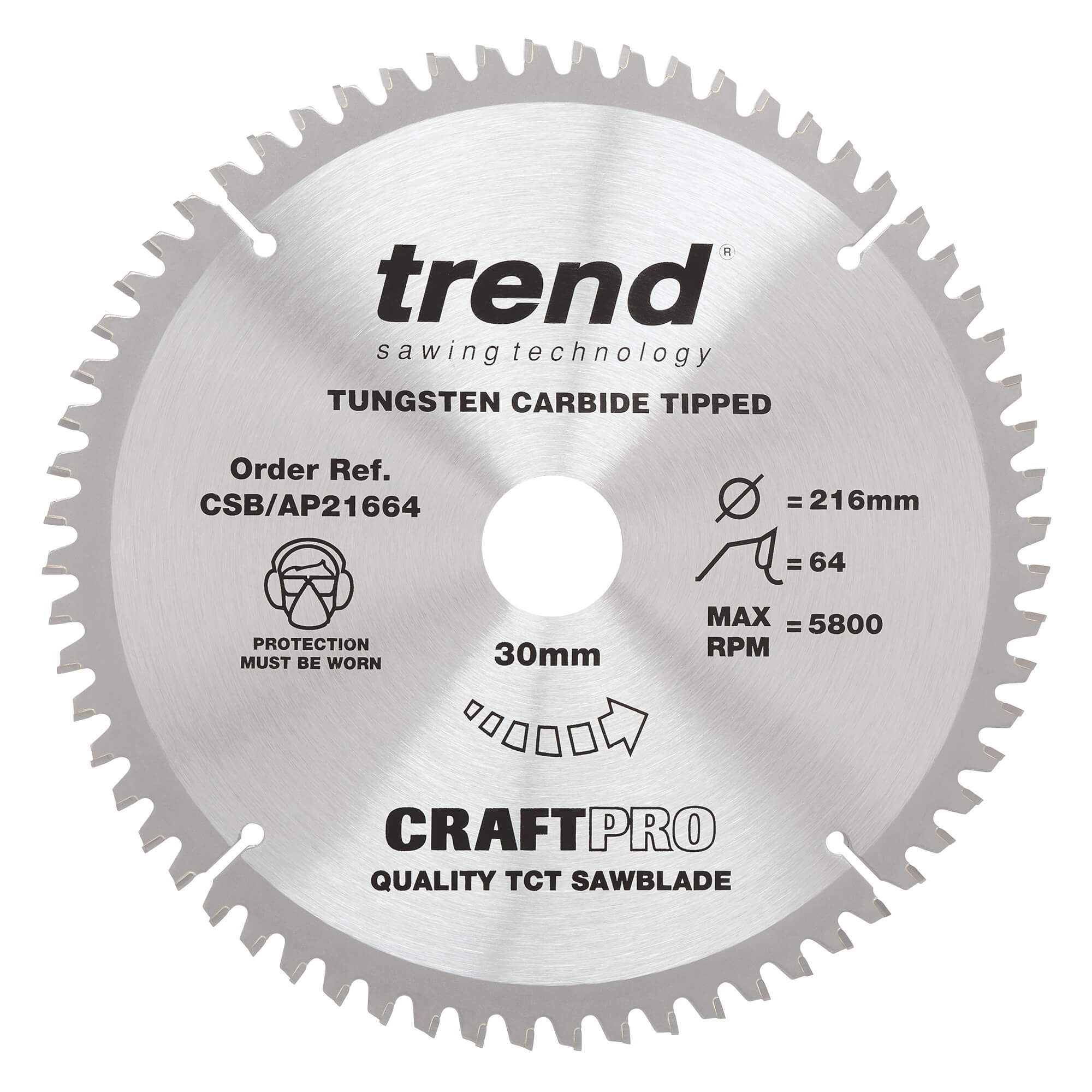 csb_ap21664_main Trend 216mm X 64t X 30mm Craft Blade Tcp - Image 1