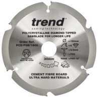 Trend 190 X 6t X 30mm Fibre Cement Sawblade Pcd